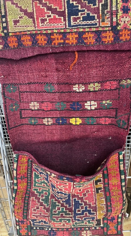 Antique Azerbaijan Saddle Bag, 16" x 40" #17525 gallery