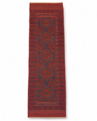 Vintage Afghan Baluchi Wool Runner Rug Handwoven Medallion Tribal Red Blue 2x8ft