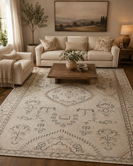 Vintage Handmade Oushak Rug – Bohemian home Decor tribal Area rug Carpet.