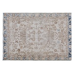 Antique Oushak 95×130 cm (3’1″ x 4’3″), Turkish Handmade Wool, 60+ Years Old