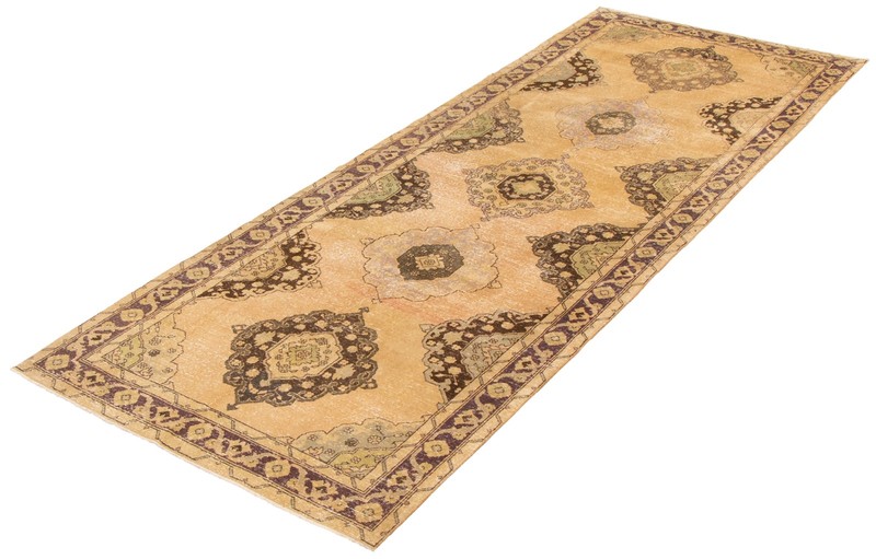 Vintage 4'8" x 12'5" Traditional Hand Knotted Vegetable Dye Wool Area Rug gallery