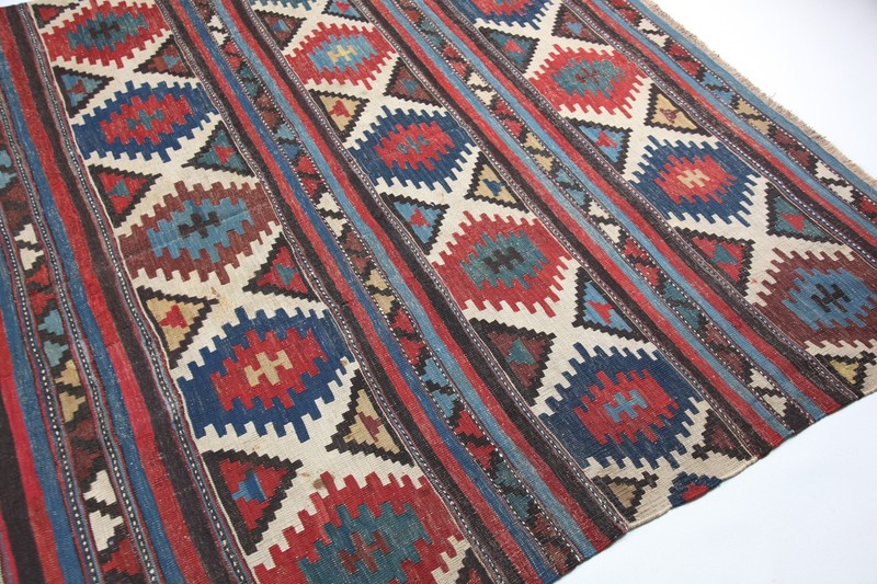 Antique Shirvan Kilim – Caucasian Flatweave, Late 19th Century -5' 11'' X 8' 11' gallery
