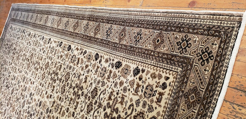 Exquisite Late 1930's Antique Wool Pile Hereke Area Rug 8x11ft gallery