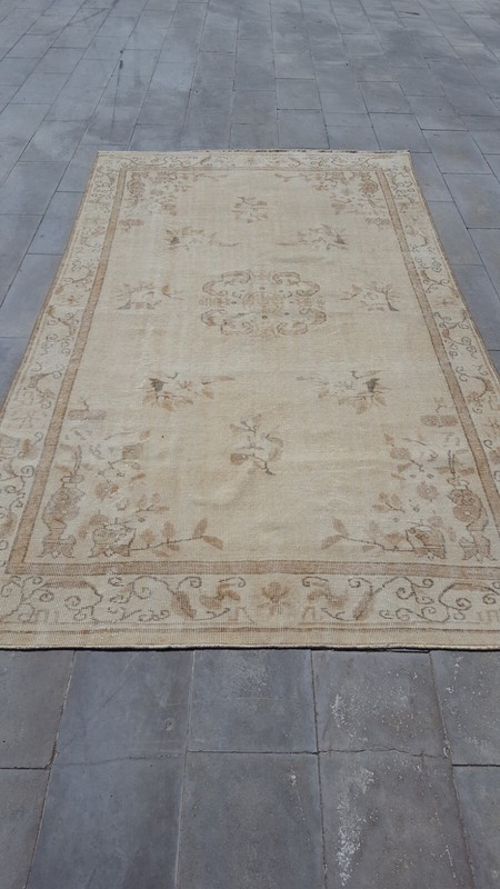 Handmade Rug Turkish Area Rug Vintage Rug Oushak Rug Antique Rug Bohemian rug gallery