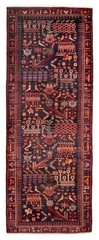 3’8″ x 9’6″ Vintage Hand-knotted Runner Rug Traditional Oriental Wool Carpet