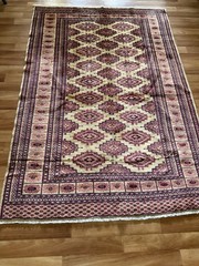 Pre-owned Very Fine Hand Knotted Pakistan Bokhara Turkmen Wool Rug