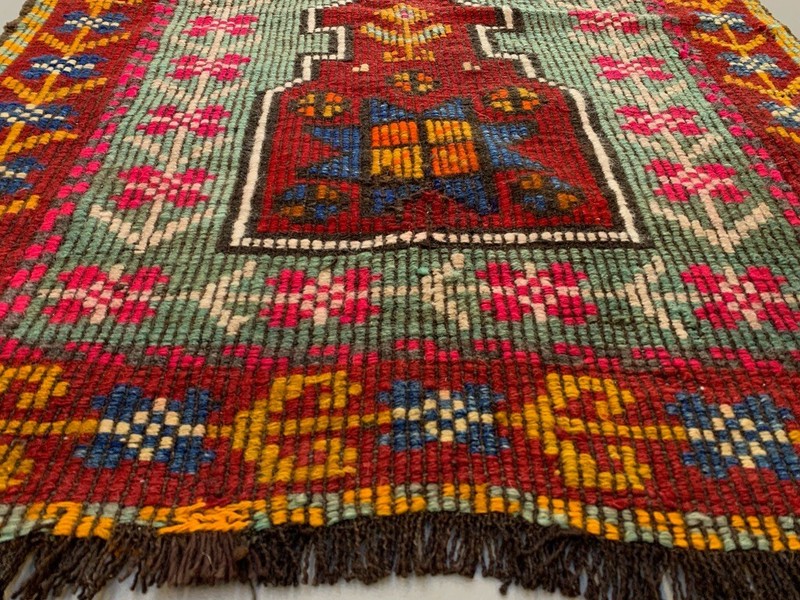 Small Vintage Turkish Kilim Rug 116x89 cm Wool Kelim gallery