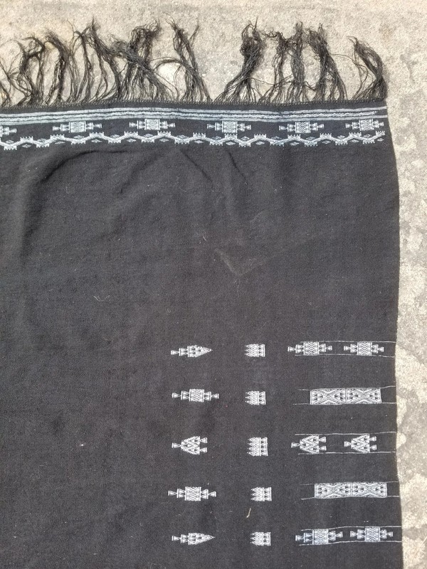 Vintage Traditional Handmade Tunisian Bakhnoug Wedding Shawl 6.5x3.1 ft gallery