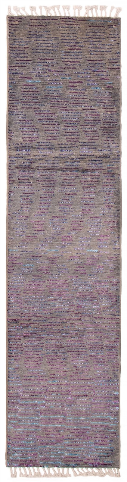 2'7" x 10'3" Vintage Hand-knotted Runner Rug Traditional Oriental Wool Carpet gallery