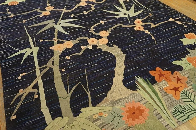 9x12 Vintage Art Deco Multicolor Wool Area Rug 1930 gallery