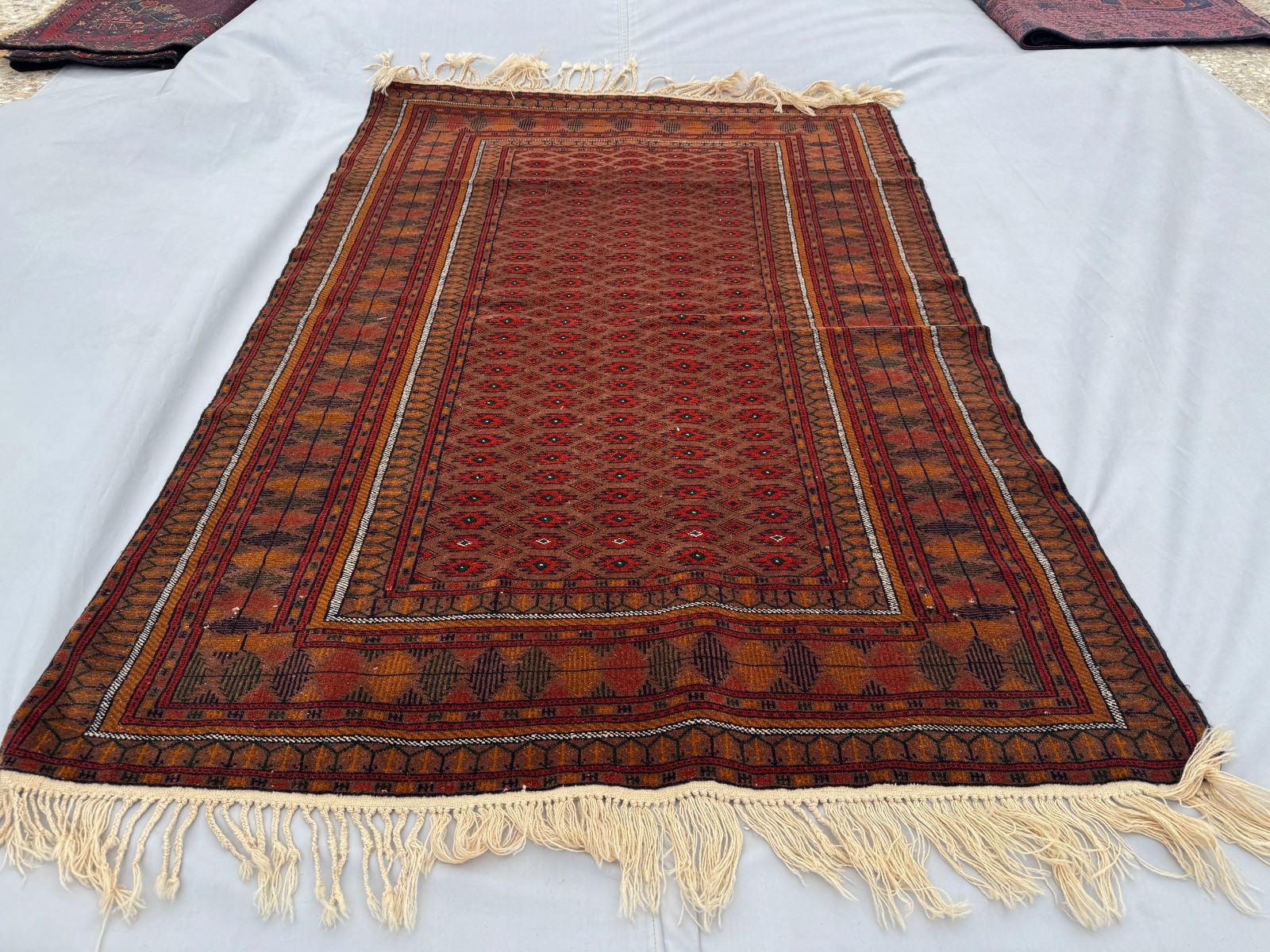 4x6 ft Fine Afghan Hand Knotted Vintage Area Rug Tribal Baluchi Geometric Carpet gallery