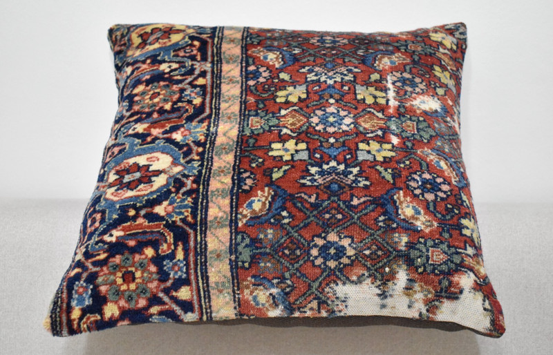 Antique Pillow Cover Sofa Rug 16'' x 16'' Made of Antique Cushion Cover Carpet gallery