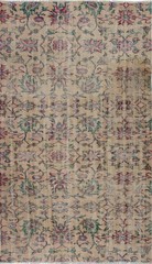 Vintage Light Khaki Traditional 5’3″ x 9’2″ Hand-Knotted Oriental Wool Area Rug