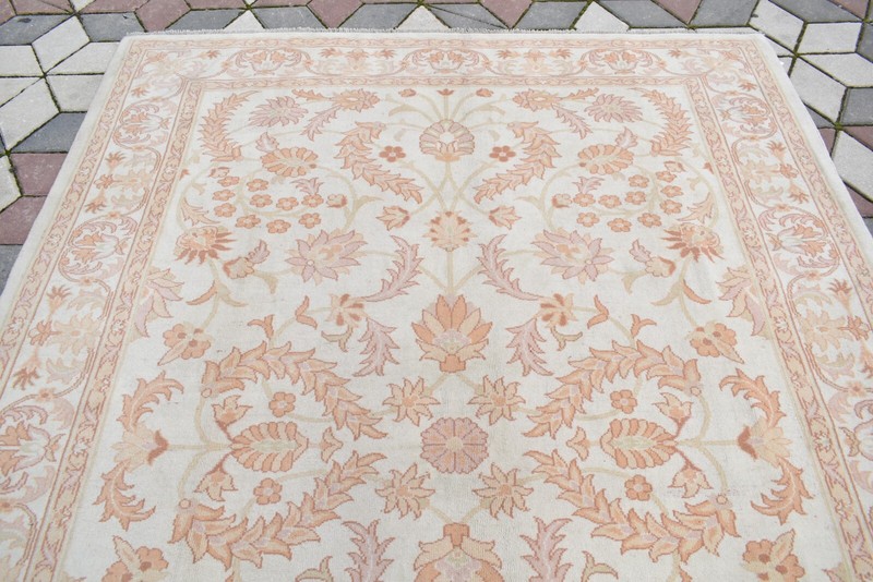 Turkish Rug 7 x 10 ft Vintage Muted Dye Hand-knotted Rug Famous Oushak Wool Rug gallery