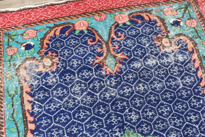 Turkish Rug 5x8 Handwoven Oushak Rug 161x269cm Natural Wool Carpet Muted Rug gallery