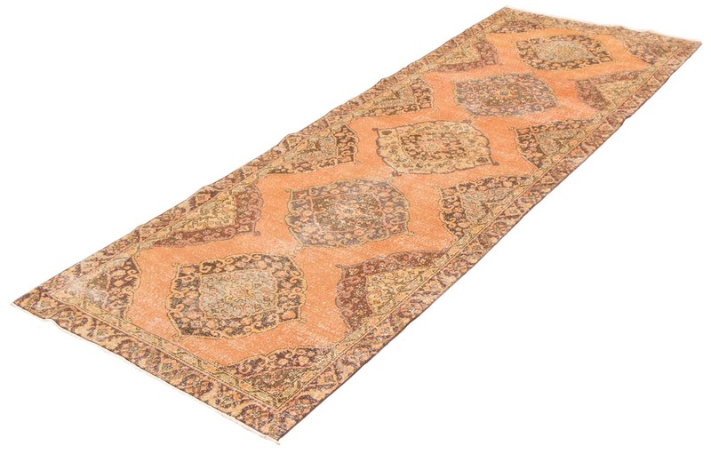 Vintage Hand-Knotted Carpet 4'4" x 12'8" Traditional Oriental Wool Area Rug gallery