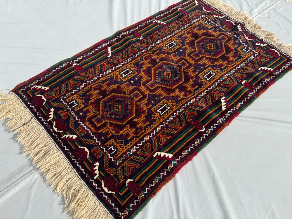3x5 Ft Afghan Handmade Medallion Wool Area Rug Turkish Geometric Oriental Carpet