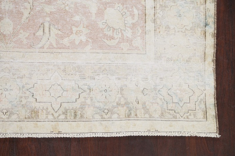 Muted Distressed Rug 6x10 Ft Hand-Knotted Vintage Wool Carpet Traditional Rug gallery