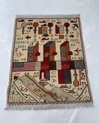 86×68 cm TRADITIONAL AFGHAN WAR RUG Beautifully Made Mini rug Handicrafts #511