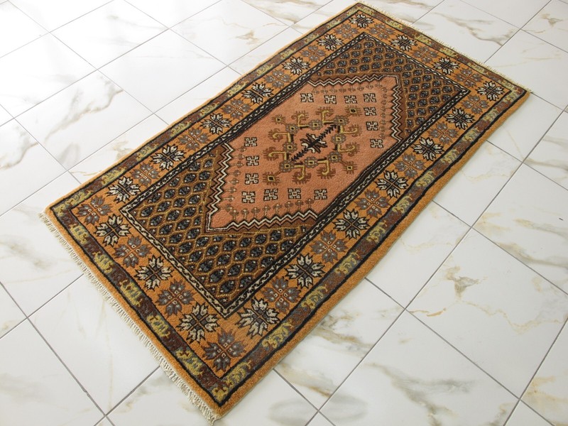 3.5x6.6 Oriental Rug,Hand Knotted Floral Rug,Wool Rug,Traditional Vintage Rug gallery