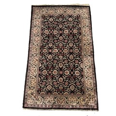 3 X 5 FT Stunning Silk and Wool Pakistani Handmade Oriental Carpet
