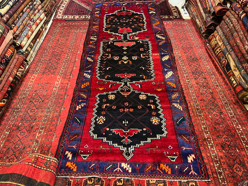 COLLECTORS’ ITEM Vintage Stunning Natural Vegetable Dye Kazak Runner gallery