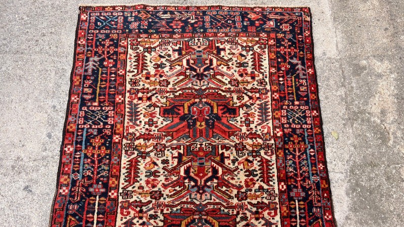 3'4'' X 6'7'' Vintage Carpet Natural Village Rug Handmade Rug.SKU:P1765 gallery