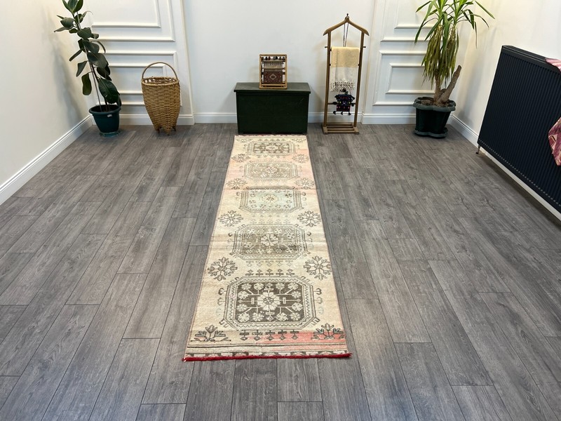 Oushak Runner Rug, Floor Runner Rug, Kitchen Runner Rug, 2.6 x 10.4 ft gallery