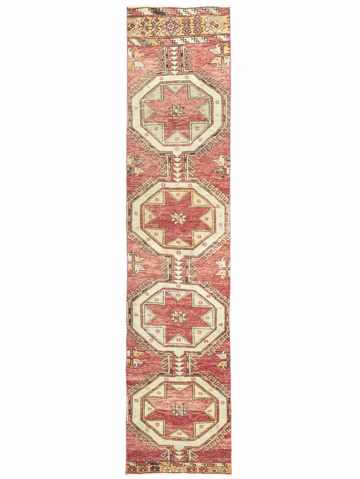 Cranberry Runner, 2.6 x 12.9 ft, Hallway Rug, Rustic Farmhouse Decor, 100% Wool gallery