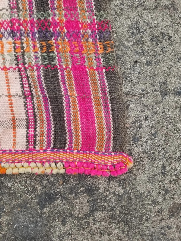 Vintage Traditional Handwoven Kutch Dhabra Wool Multicolor Shawl 7.8x4 ft gallery