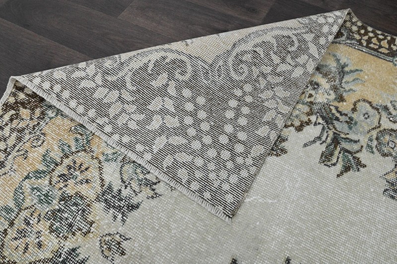 Oushak Turkish Vintage Rug 6x9 Kilim Rug Anatolian Handmade Boho Decor BEIGE gallery
