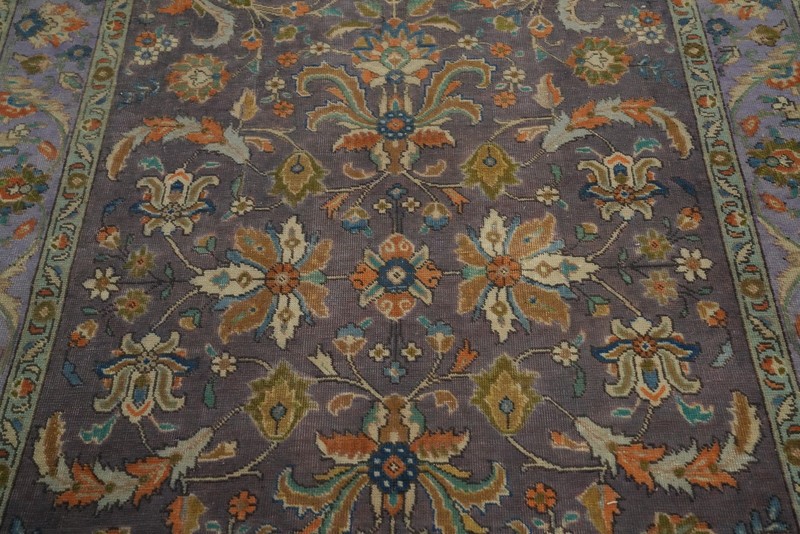 Vintage Purple Floral Traditional Style All-Over Pattern Rug 4x6 ft Hand-knotted gallery