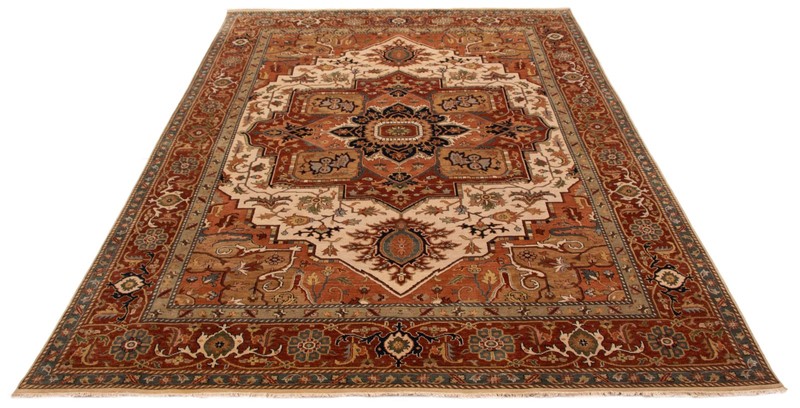 Vintage Traditional Hand-Knotted Area Rug 9'8" x 13'7" Oriental Wool Carpet gallery