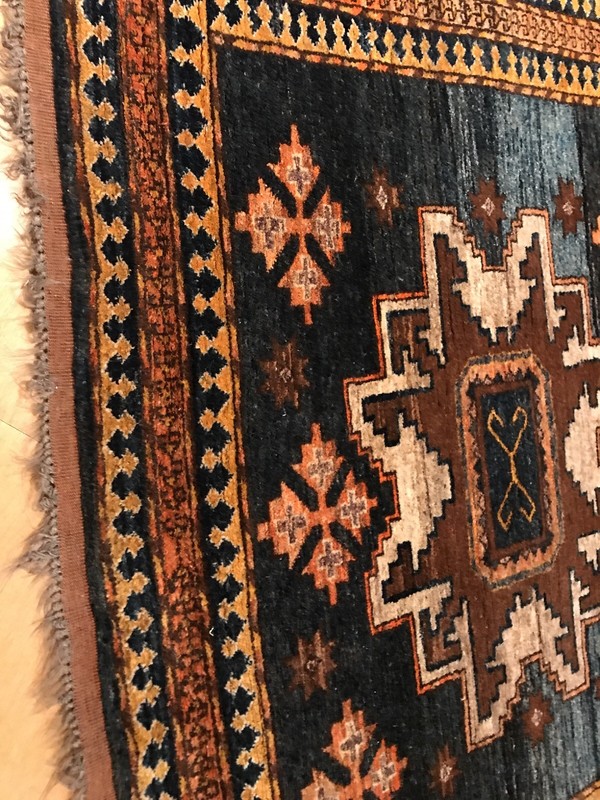 RUG, semi-antique, Beautiful Black, Tan, Ivory, Brown & Taupe gallery