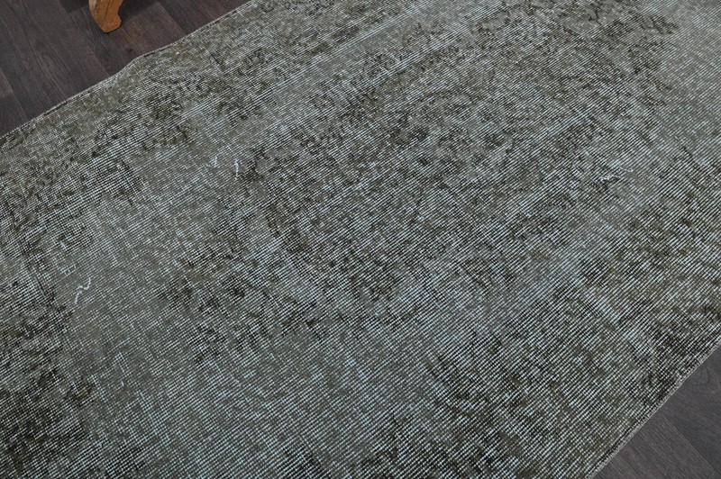 Oushak Turkish Vintage Rug 3x6 Kilim Rug Anatolian Handmade Boho Decor GRAY gallery