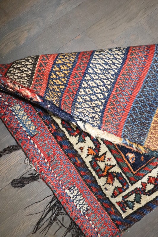 Antique Kurdish Complete Bagface Rug Size 1'10''x2' gallery