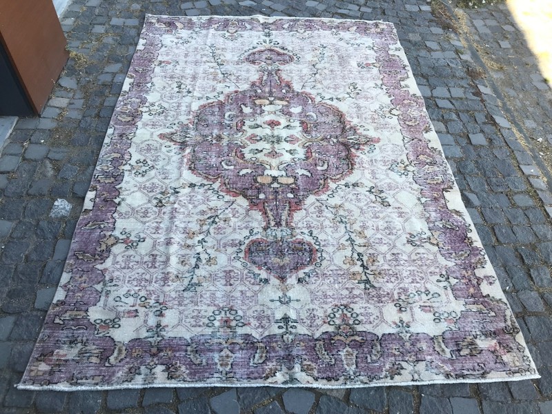 Handmade Wool Rug, Bohemian Large Rug, Turkish Vintage Rug, 6,2 x 9,0 ft gallery
