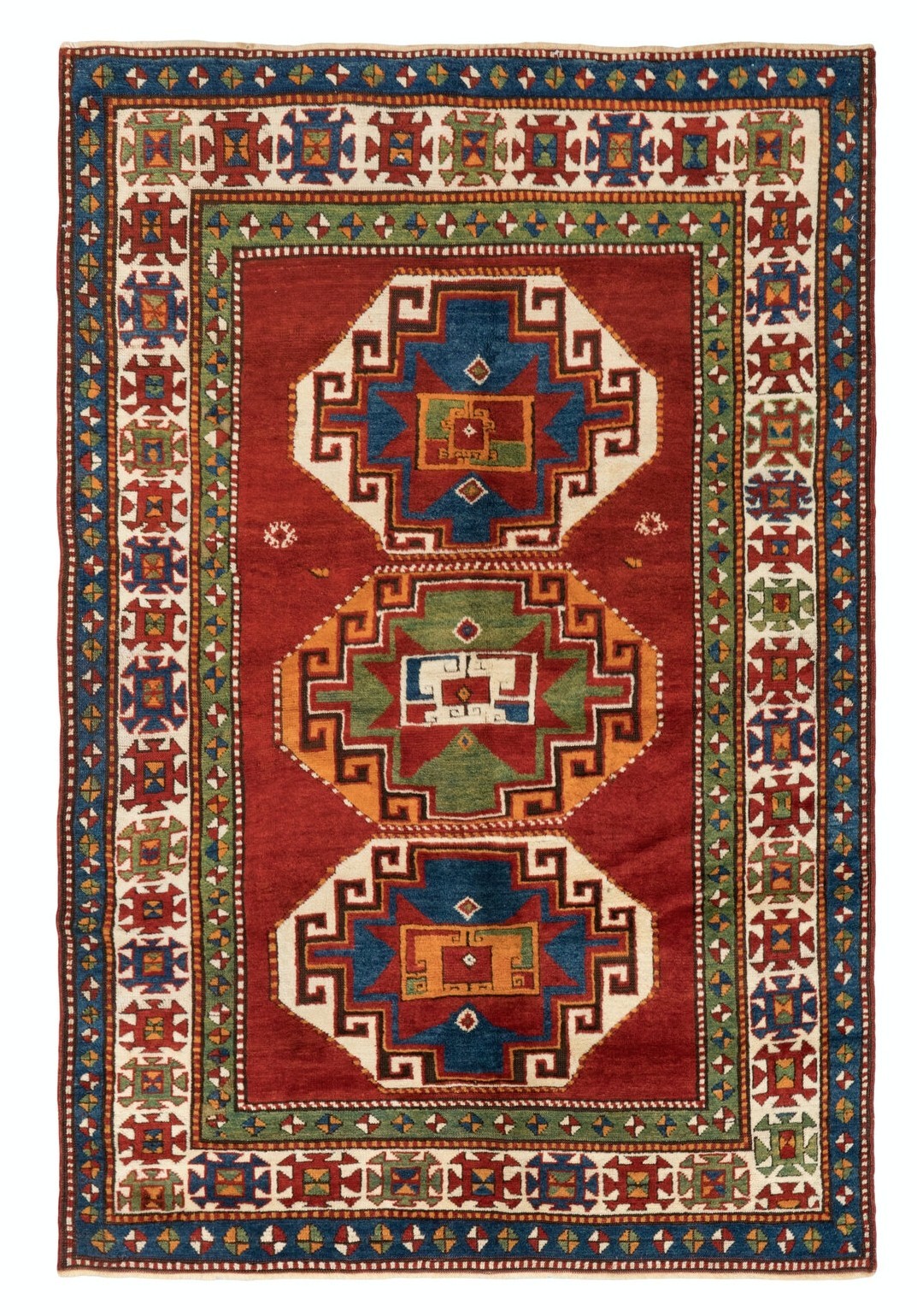 5x6.6 Ft Antique Kazak Rug, South Caucasus, Ca 1890 Excellent Original Condition gallery