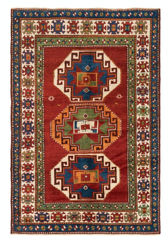 5x6.6 Ft Antique Kazak Rug, South Caucasus, Ca 1890 Excellent Original Condition gallery