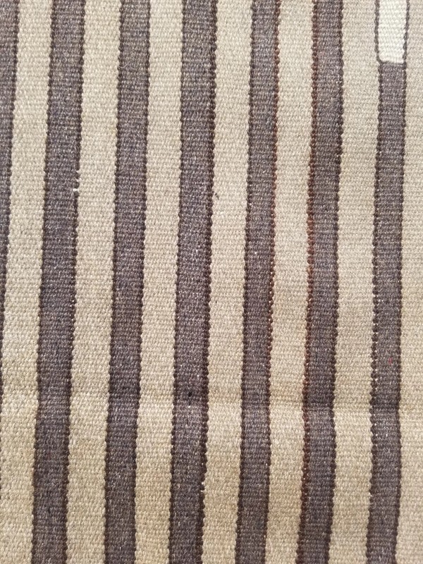 Vintage Traditional Handmade Scandinavian-style Striped Wool Beige Kilim 6.5x4ft gallery