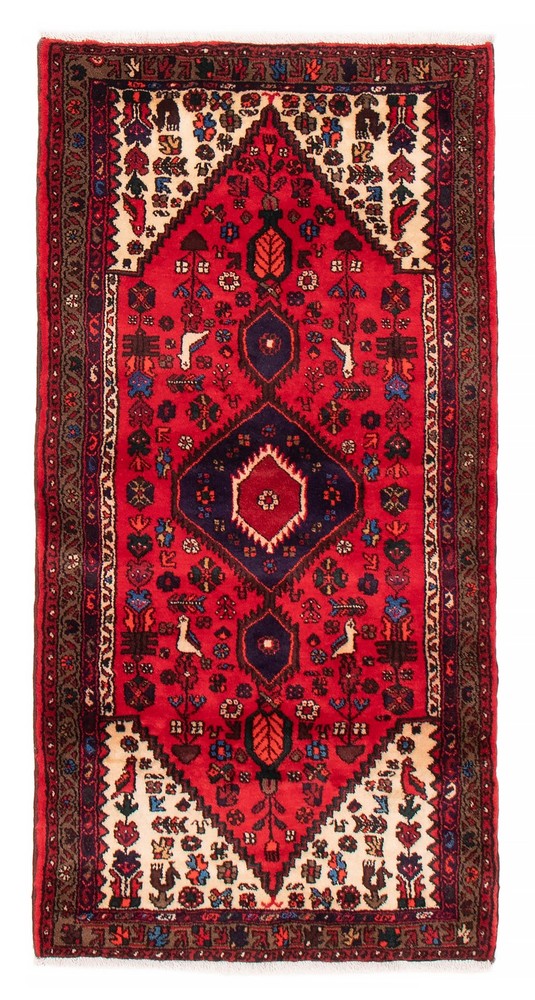 Vintage Hand-Knotted Area Rug 3'5" x 6'7" Traditional Wool Carpet