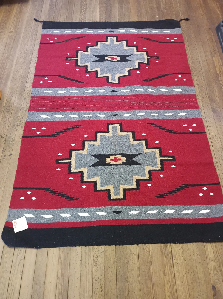 Handwoven Southwest Design Acrylic Rug; 32"x64"