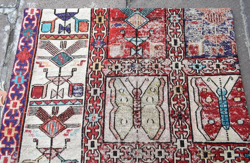 Turkish Silk Kilim Pillow Cover Rug 22''x24'' Decorative Handmade Cushion Cover gallery