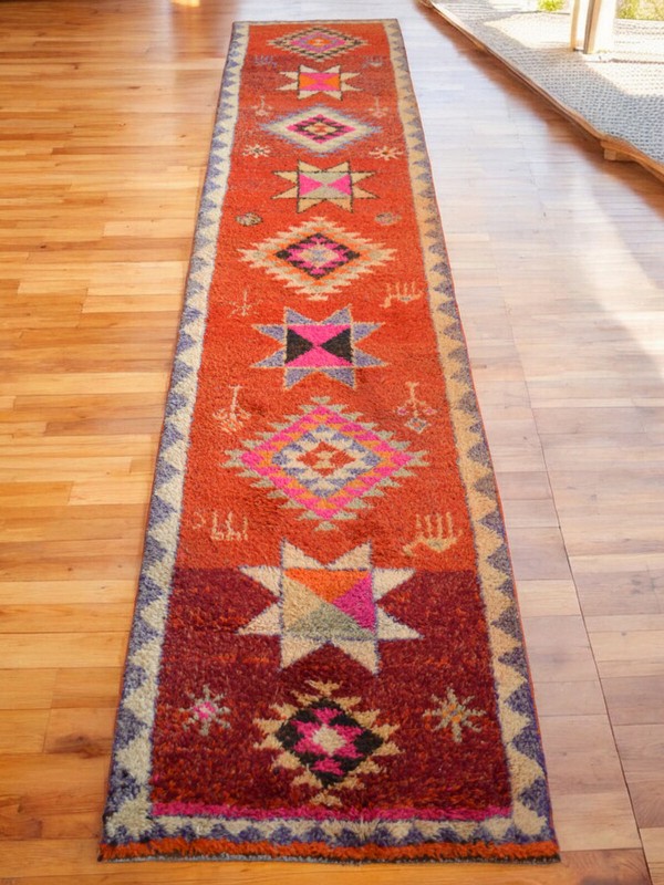 Turkish Runner Rug, HandMade Rug, Tribal Rug Ethnic Rug 3 x 13 ft Kitchen Runner gallery
