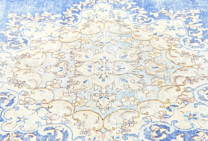 Antique Muted Floral Distressed Oriental Rug 10X14 ft Vintage Living Room Carpet gallery