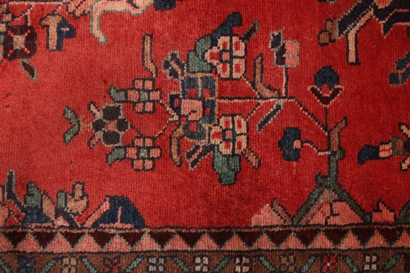 3'7" x 9'9" Vintage Hand-knotted Runner Rug Traditional Oriental Wool Carpet gallery
