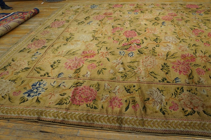 11'x18' Antique Large Wool Brown Earth Tone Hand Knotted Pile English Rug gallery