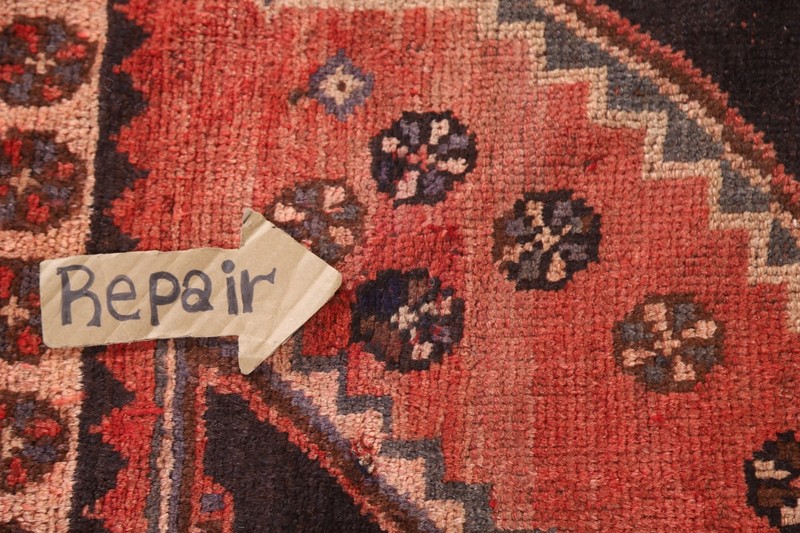 Antique Runner Rug 4x9 ft.Geometric Lori Oriental Hand-Knotted Hallway Wool Rug gallery
