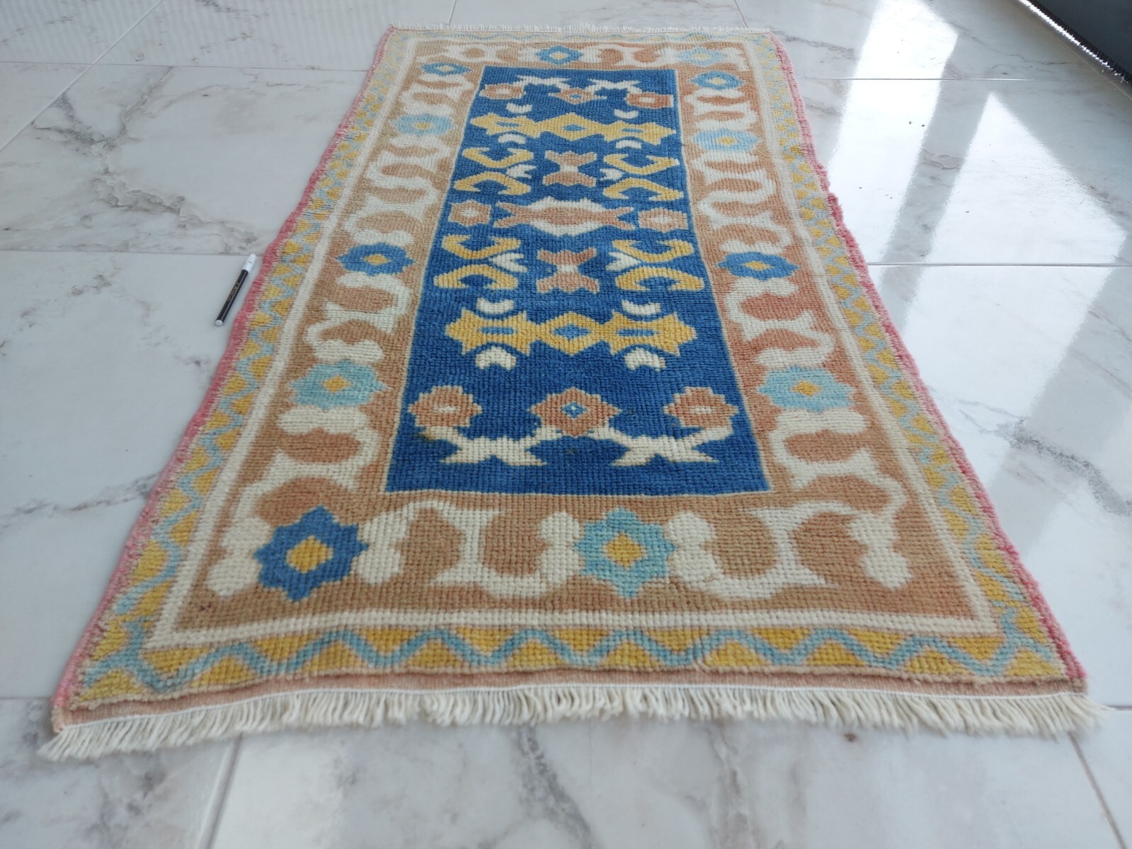 3x5 Antique Oushak Carpet Rug Turkish Faded Oshak Rug Handmade Medium Rug gallery