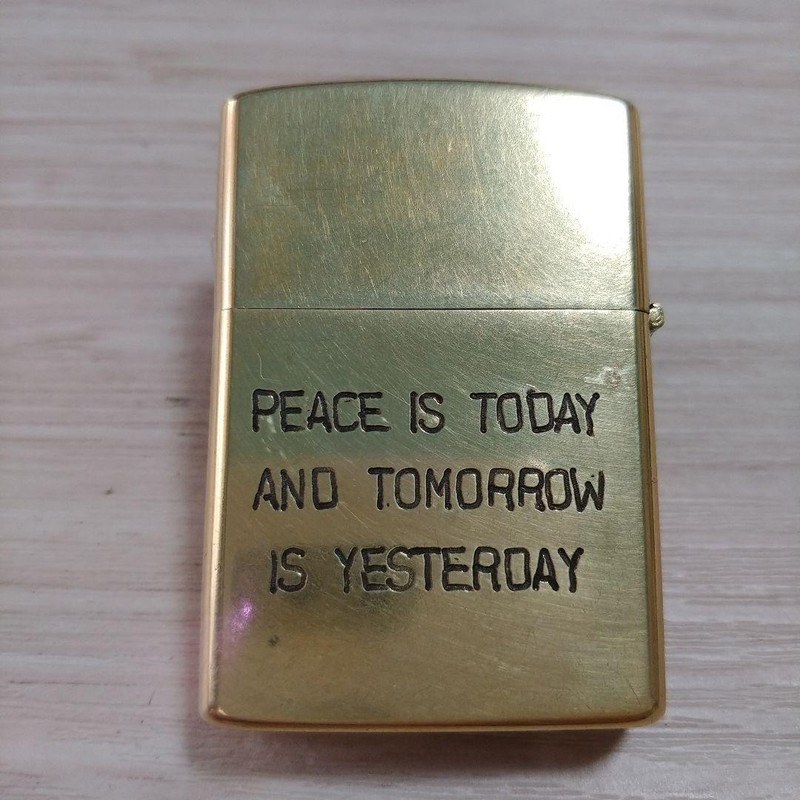 Zippo Vietnam War 67-68 Tuy Hoa Mickey Mouse Brass Lighter Vintage from Japan gallery